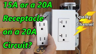 Shall I Use a 15A or a 20A Receptacle on a 20A Circuit  2020 NEC 21021B1 and 21021B3 [upl. by Leahcimnaes]