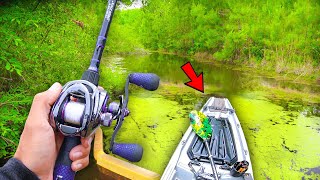 Exploring SMALL Creeks for BIG Bass Kayak Fishing [upl. by Angel623]