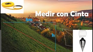 COMO MEDIR EN TERRENOS INCLINADOS CON CINTA Topografía [upl. by Hound]