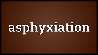 Asphyxiation Meaning [upl. by Longawa]