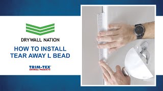 Drywall Nation  How to Use TrimTex Tear Away L Bead [upl. by Rubina587]