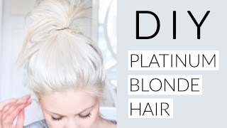 DIY Icy White Platinum Blonde Hair Tutorial [upl. by Akcinat]