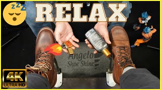 Boot Polish  Angelo Shoe Shine ASMR [upl. by Morell]