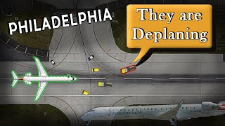 EMERGENCY EVACUATION  Aborted Takeoff at Philadelphia [upl. by Ramirol550]