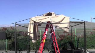 How to install a Home Depot Harbor Gazebo Canopy [upl. by Seko834]