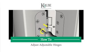 How to Adjust Adjustable Hinges [upl. by Arakaj97]