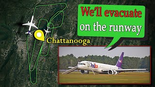 EMERGENCY GEARUP LANDING  FedEx B757 at Chattanooga [upl. by Gefen]