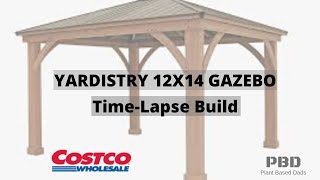 DIY Yardistry 12X14 Gazebo Installation Timelapse [upl. by Rebe679]