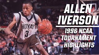 Allen Iverson 1996 NCAA tournament highlights [upl. by Nosned]