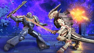 Space Marines vs Tyranid Warriors  Space Marine 2 NPC Wars [upl. by Christmas]