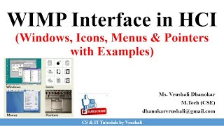 HCI 37 WIMP Windows Icons Menus amp Pointers Interface with Examples  HCI [upl. by Anhsirk]