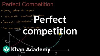 Perfect competition  Microeconomics  Khan Academy [upl. by Okikuy228]