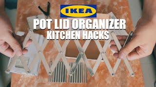 Kitchen Hacks  Variera Pot Lid Organizer from IKEA [upl. by Ecienal552]