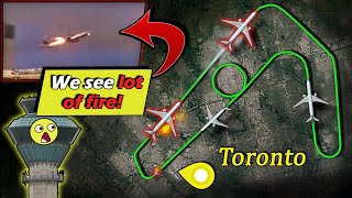 ENGINE FIRE ON TAKEOFF  Air Canada B777 Emergency Return to Toronto [upl. by Merline]