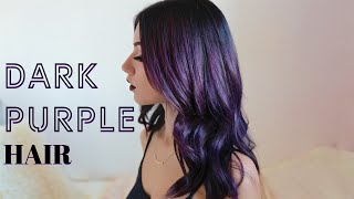 HOW TO DARK PURPLE HAIR DYEING At home [upl. by Richman]