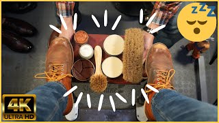 Old Boot Restoration  Angelo Shoe Shine ASMR [upl. by Ayotal]