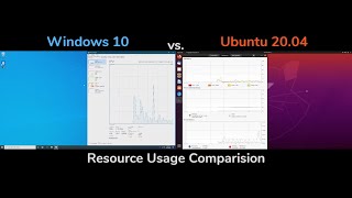 Windows 10 vs Ubuntu 2004  Resource Usage amp Gaming Comparison [upl. by Wulfe299]