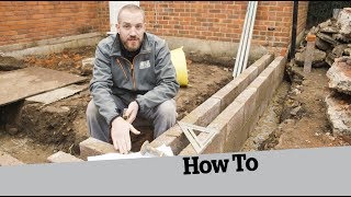 How to Start Building Walls How to Build an Extension 3 [upl. by Melc]