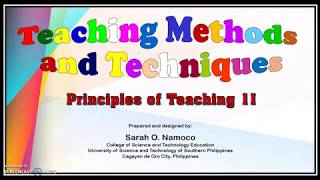 Teaching Methods and Techniques [upl. by Evangelist733]