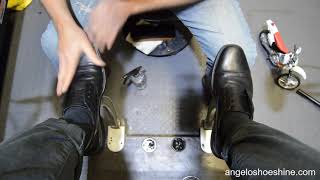 THE ART OF SHOE SHINE  ANGELO SHOE SHINE ASMR [upl. by Giamo]