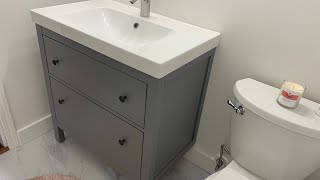 HOW TO install IKEA Hemnes  Odensvik  Dalskär bathroom vanity [upl. by Eilsel]