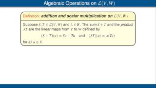 Vector Space of Linear Maps [upl. by Nedra]