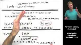 Converting Between Moles Atoms and Molecules [upl. by Tim]