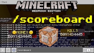 How To Use ScoreBoard Command on Minecraft PE Bedrock xboxwin10ps4switch [upl. by Adia]