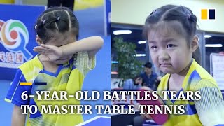 6yearold battles tears to master table tennis in China [upl. by Kall]