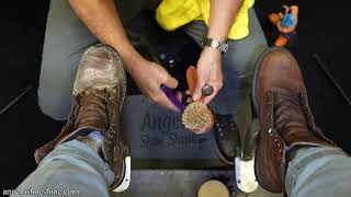 UNBELIEVABLE TRANSFORMATION  Angelo Shoe Shine ASMR [upl. by Quickel]