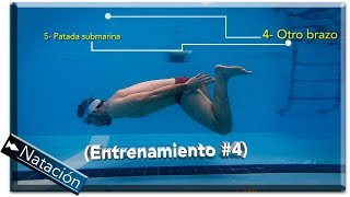 Entrenamiento de natación pecho  braza 4 [upl. by Initsed]