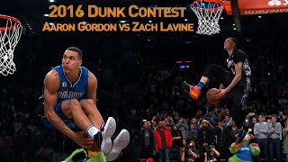 Zach LaVine and Aaron Gordons AWESOME 2016 Slam Dunk Duel [upl. by Carrillo918]