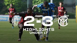 AC MILAN 23 INTER  INTER U17 HIGHLIGHTS  An incredible Derby comeback ⚫🔵🎉 [upl. by Eilyab572]