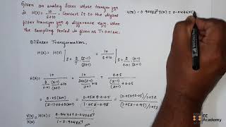 DSP79 problem on bilinear transformation in IIR filters  EC Academy [upl. by Garik]