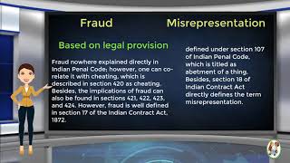 What is Difference Between Fraud amp Misrepresentation [upl. by Naillij90]