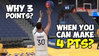 How to make Four Pointer shots in NBA 2K24 [upl. by Voss]