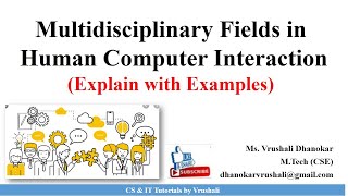 HCI 16 Multidisciplinary Fields in Human Computer Interaction [upl. by Harriott]