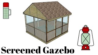 Screened Gazebo Plans [upl. by Sonja]