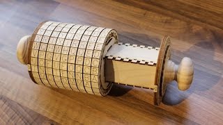 Laser Cut Cryptex Combination lock [upl. by Eppilihp]