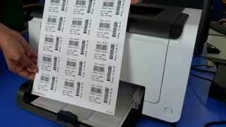 Printing barcode labels by using Laser printer [upl. by Aikemit901]