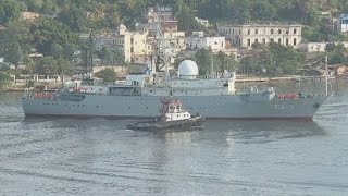 Russian spy ship docks in Cuban harbor [upl. by Beniamino]