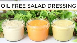 3 DIY Oil Free Salad Dressing Recipes  Easy  Healthy [upl. by Roxana]