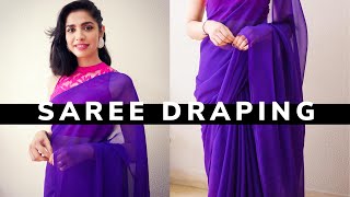 How beginners can drape a Saree in 6 Easy Steps [upl. by Salakcin412]