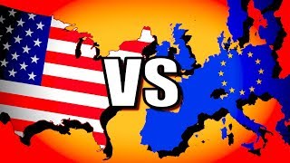 United States vs European Union USA vs EU  Hearts of Iron 4 HOI4 Modern Day [upl. by Oahc]