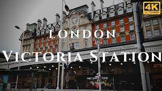 London Victoria Station Walk Through England 4K [upl. by Yrrac35]