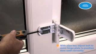 How to Adjust a hinge for a Dropped PVC Door [upl. by Thibault]