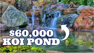 Large BOULDER POND 60000 KOI POND [upl. by Suiravaj]