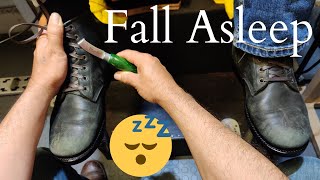 ANOTHER AMAZING BOOT TRANSFORMATION  ANGELO SHOE SHINE ASMR [upl. by Oatis]