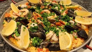 Seafood Paella Recipe  OrsaraRecipes [upl. by Attoynek646]