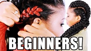 How To Goddess Braids FOR BEGINNERS Step By Step [upl. by Yllet]